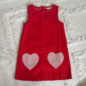 Mini Boden Red Corduroy Dress